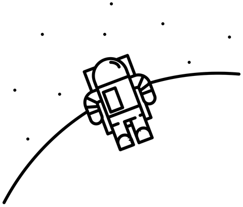 Extravehicular activity coloring page