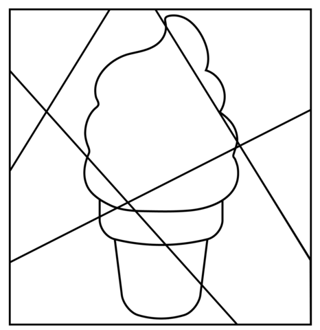 Ice cream coloring page