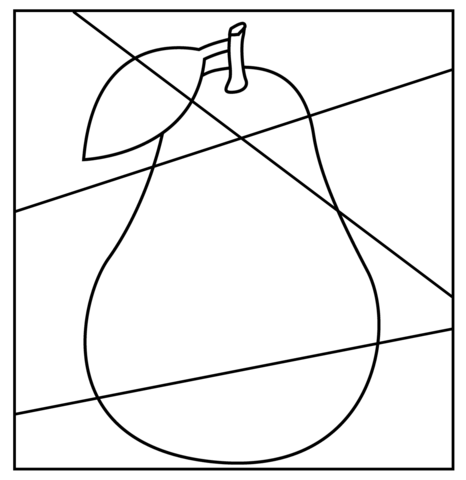 Pear coloring page