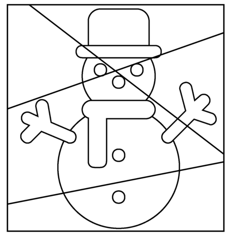 Snowman coloring page